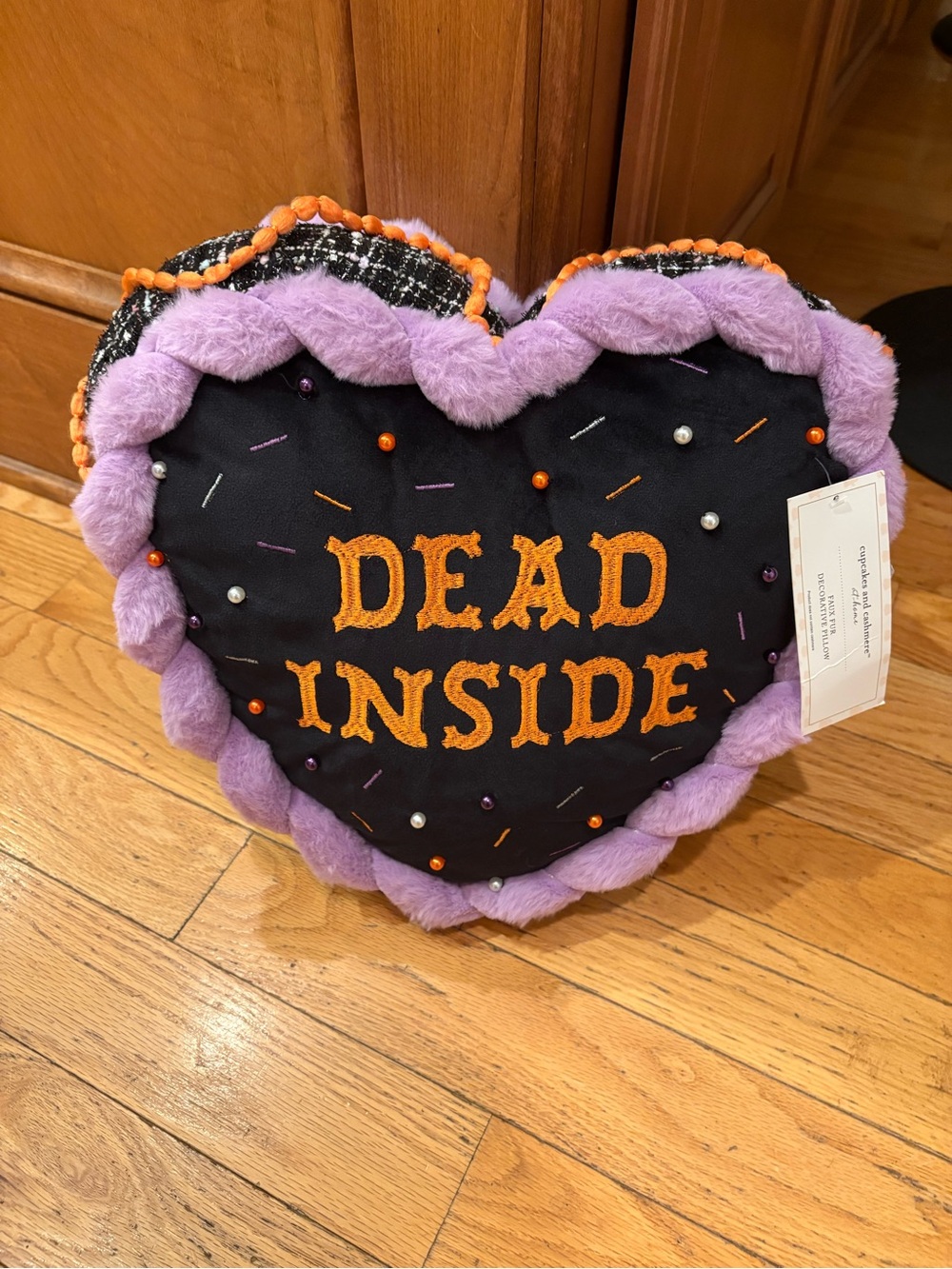 “Dead Inside”  Decorative Halloween Pillow by cupcakes & Cashmere-NWT
